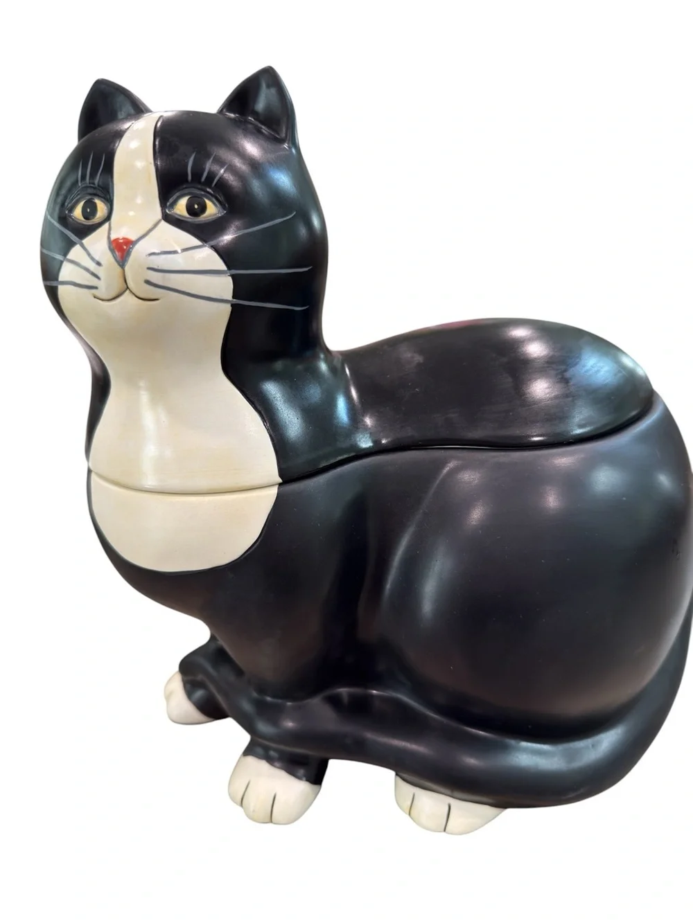 Sakura Oneida Warren Kimble Cat Collection Tuxedo Cat Cookie Jar Vintage Meow